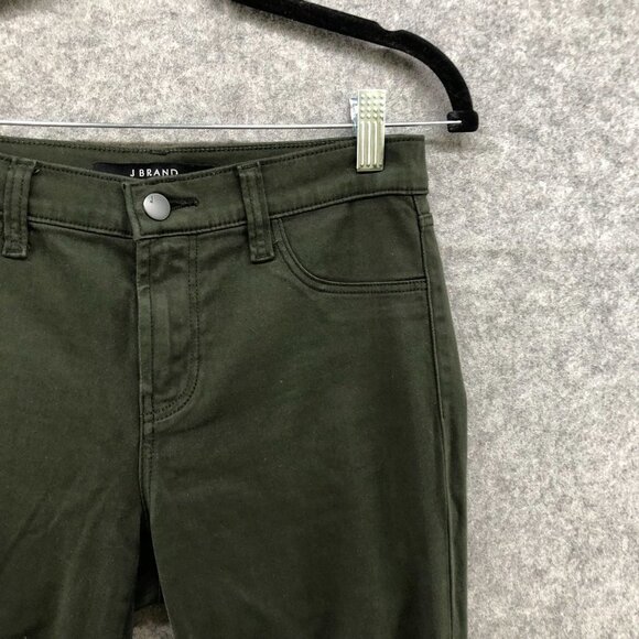 J Brand Skinny Legging Jeans Womens 26 Dark Green Mid Rise Stretch - Picture 5 of 11